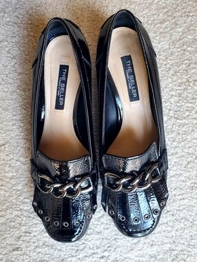 The Seller Black Patent Leather Loafers